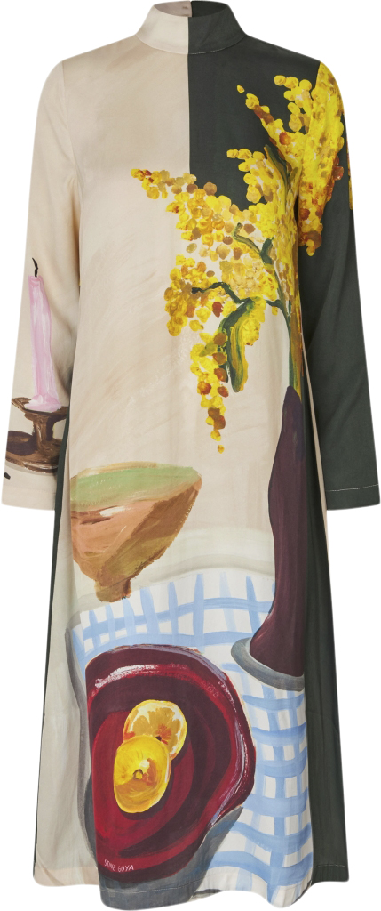 2263 Dry Viscose Long Sleeve Midi Dress